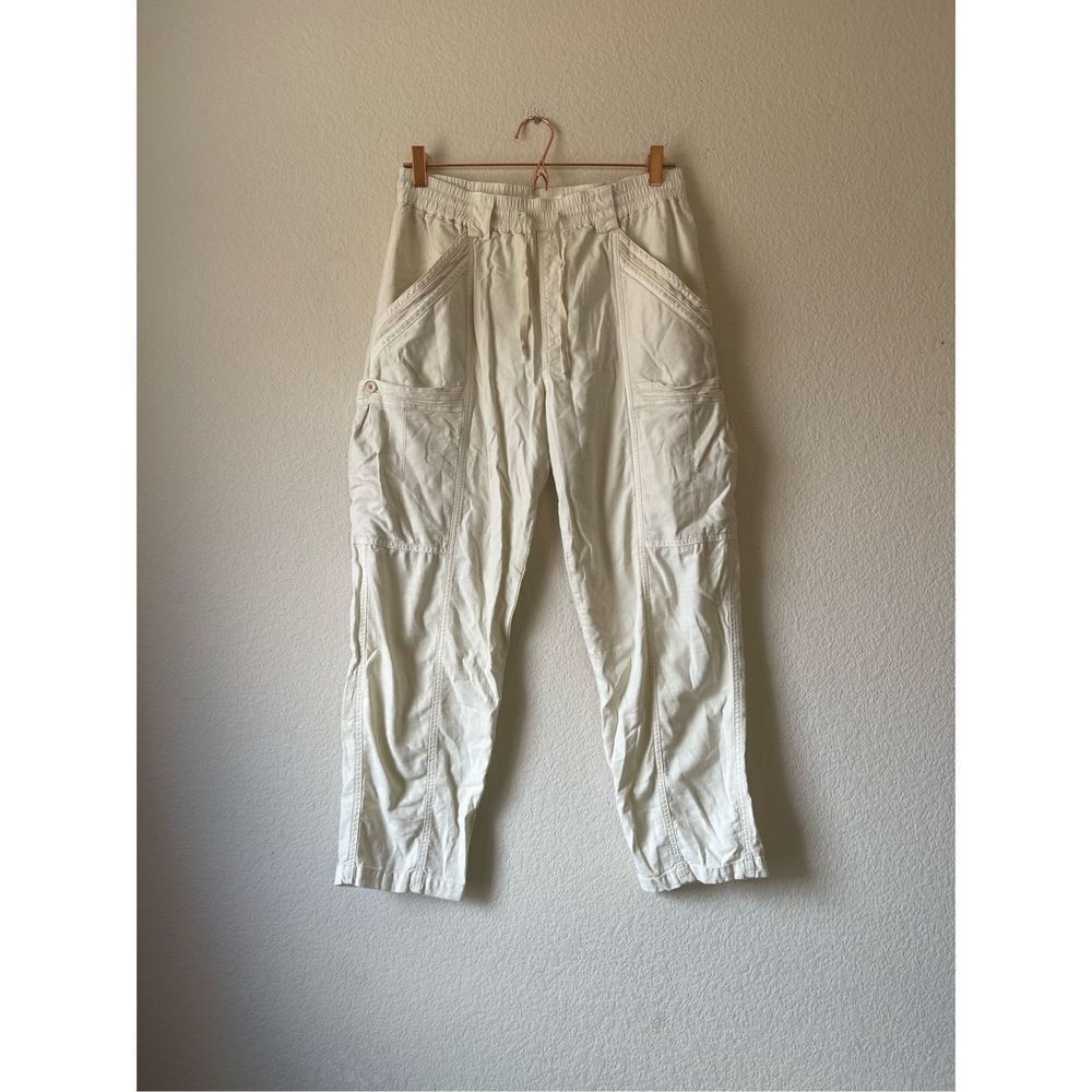 Anthropologie cargo‎ style straight leg drawstring pants size 28